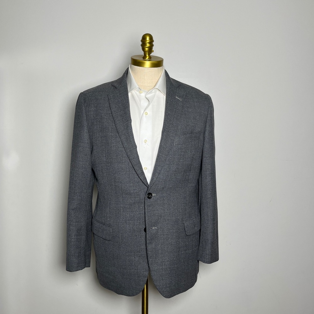 Brooks Brothers Sport Coat Mens 42S Gray Solid 1818 Fitzgerald Reda Wool Blazer